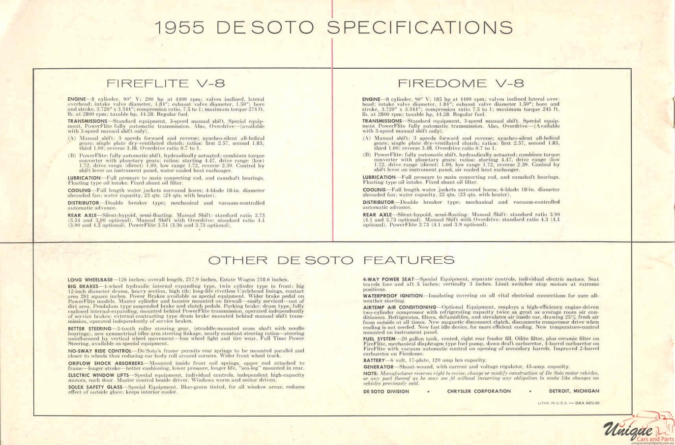 1955 DeSoto Brochure Page 2